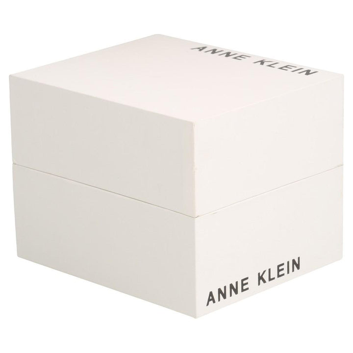 Anne Klein Swarovski Crystal Grey Leather Light Grey Dial Women's Watch - AK3272RGLG
