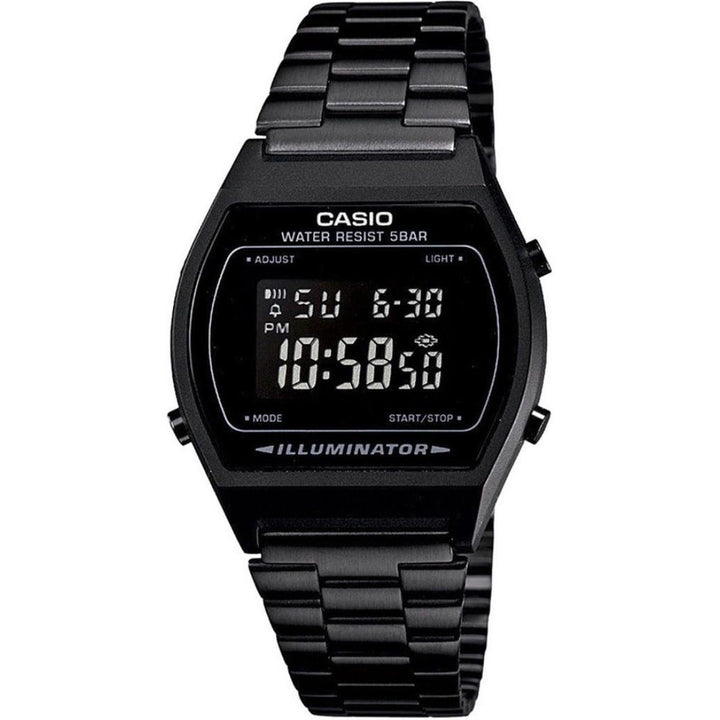 Casio Classic Black Stainless Steel Alarm Watch - B640WB-1B