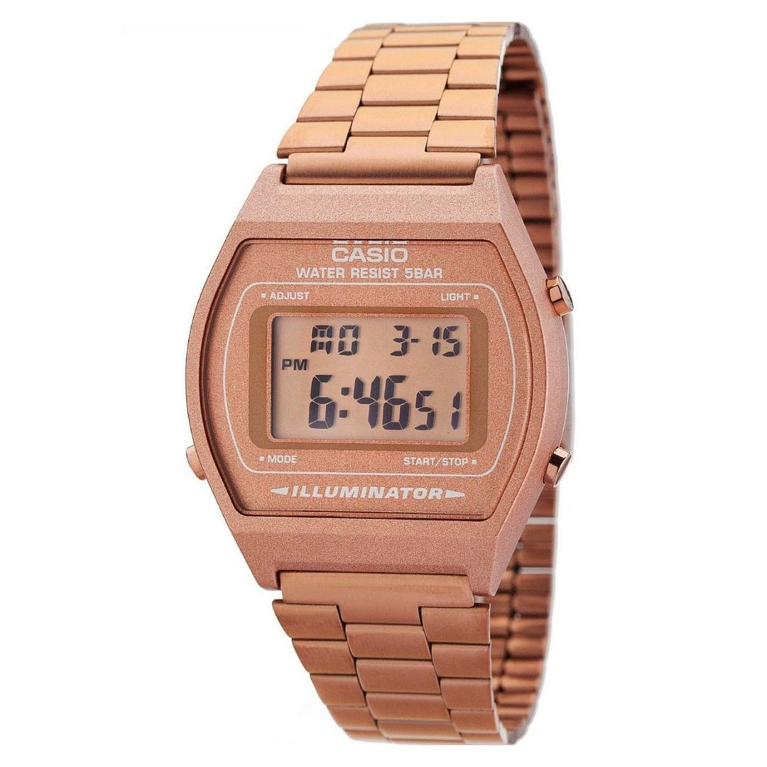 Casio Classic Rose Gold Steel Digital Unisex Watch - B640WC-5AD