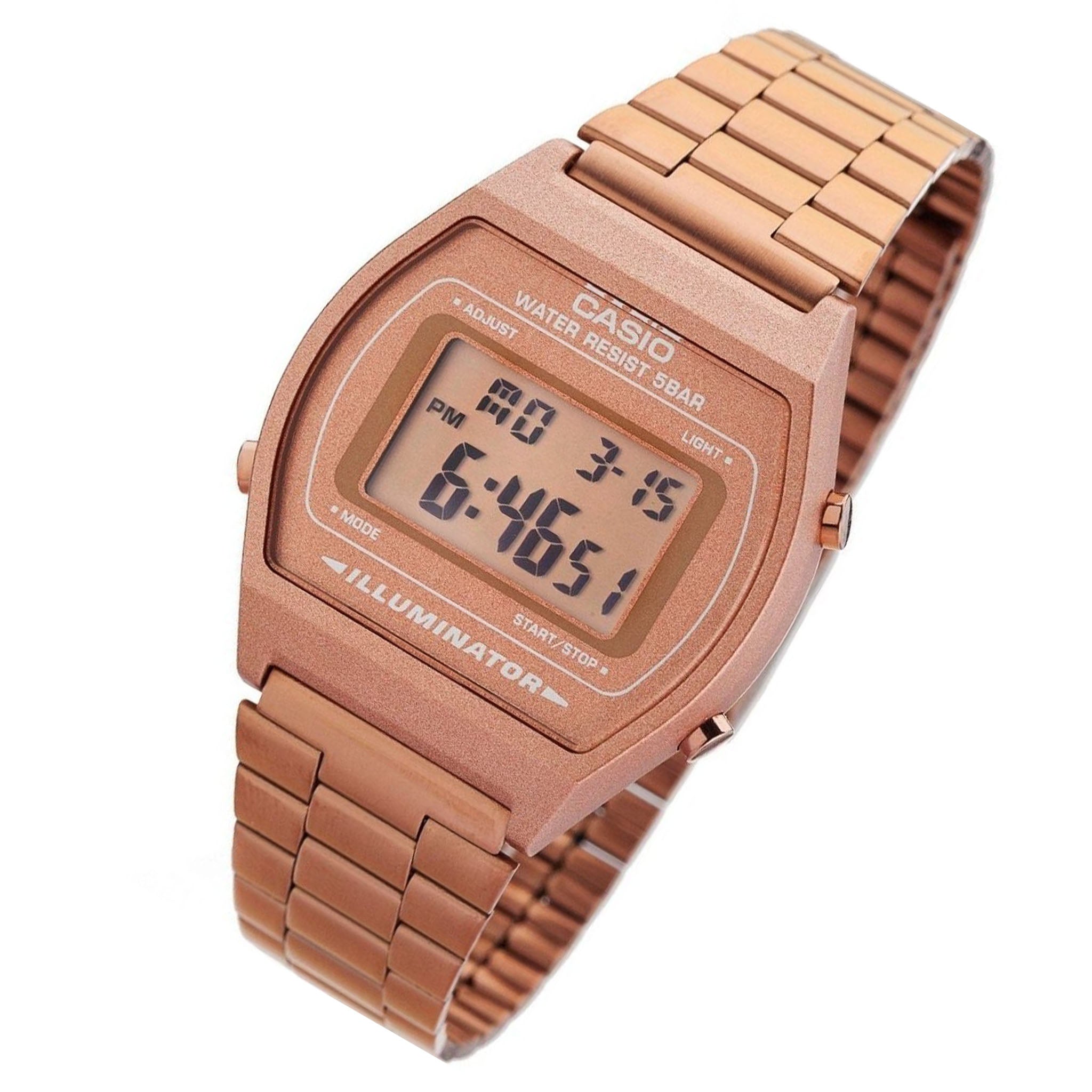 Casio Classic Rose Gold Steel Digital Unisex Watch - B640WC-5A