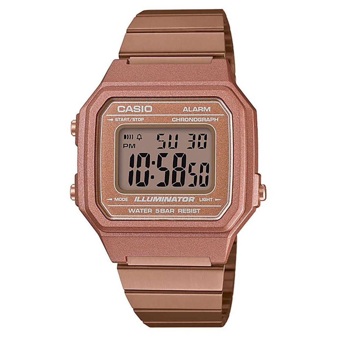 Casio Classic 43mm Rose Gold Steel Digital Men's Watch - B650WC-5A