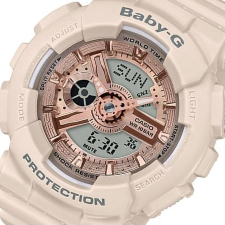 Casio BABY-G Pink Beige Analogue-Digital Women's Watch - BA110CP-4A