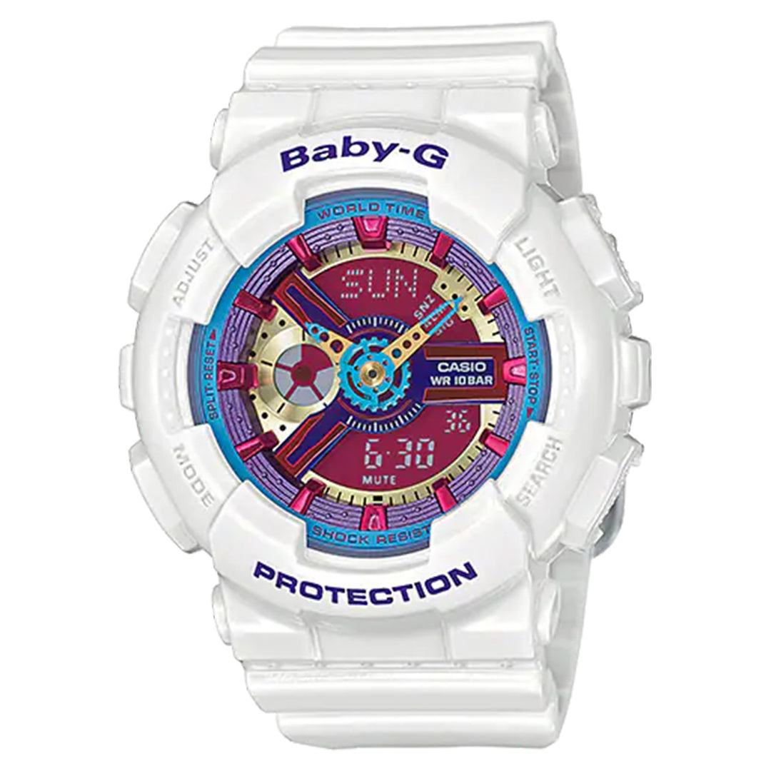 Casio BABY-G White Resin Pink Dial Analogue-Digital Watch - BA112-7A