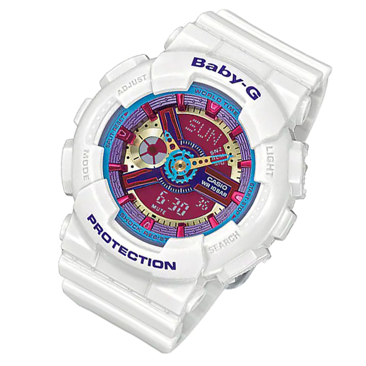 Casio BABY-G White Resin Pink Dial Analogue-Digital Watch - BA112-7A