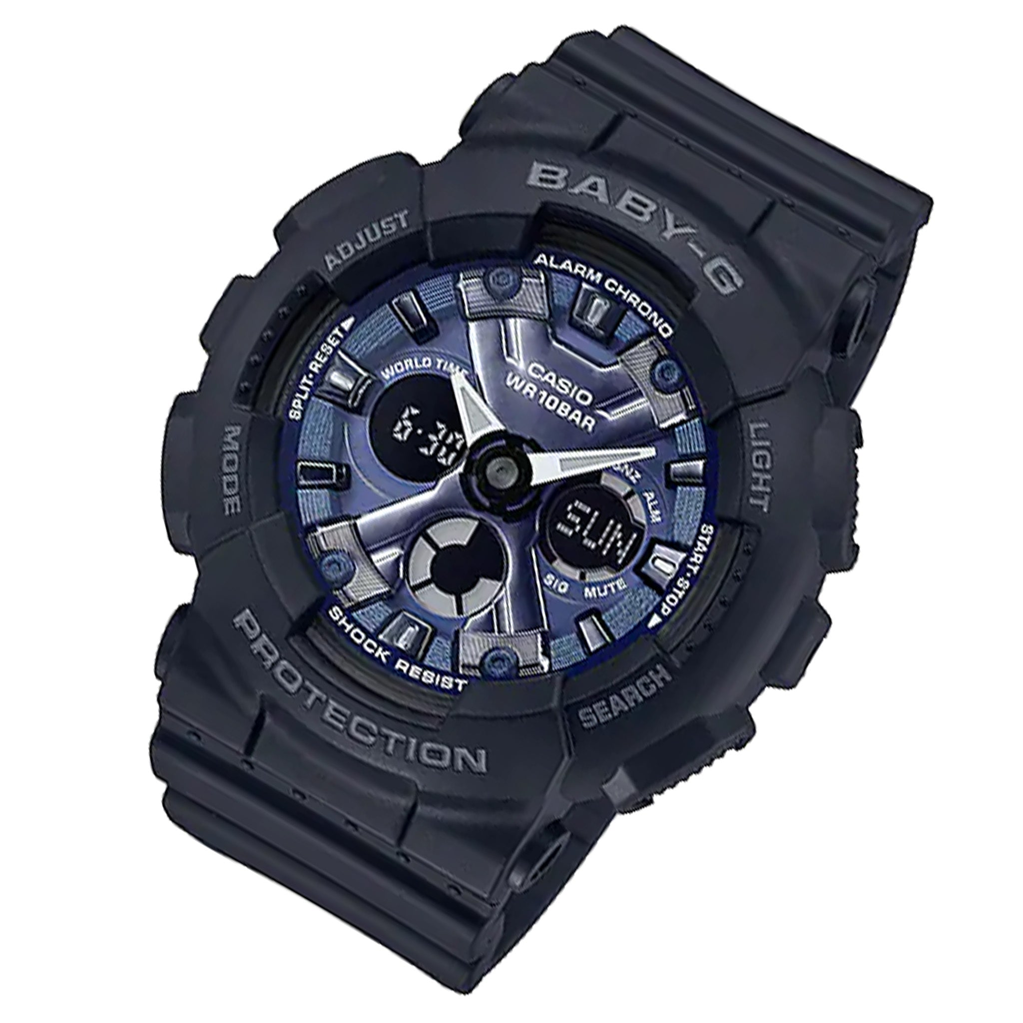 Casio BABY G Black Resin Blue Dial Analogue Digital Women s Watch