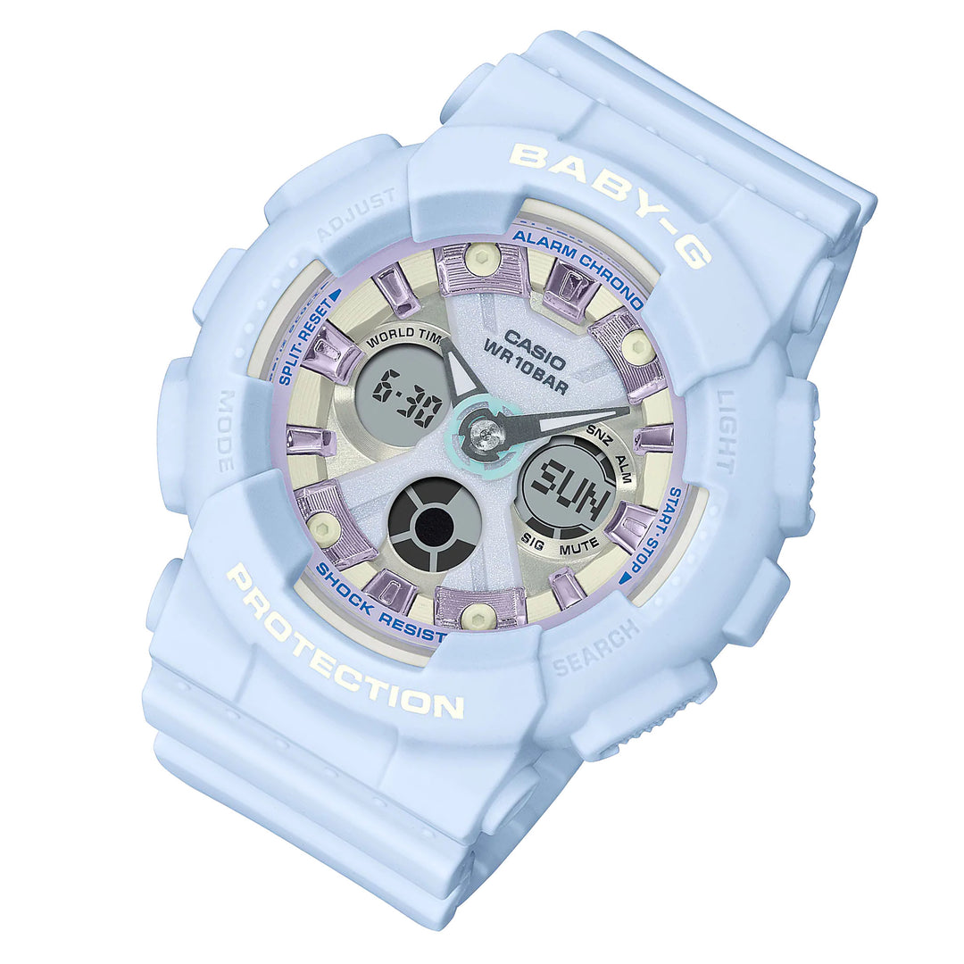 Casio BABY-G Resin Band Icy Pastel Dial Analogue-Digital Watch - BA130WP-2A