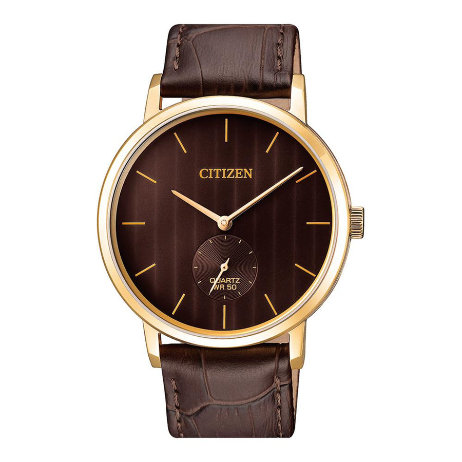 Citizen Brown Leather Men's Watch - BE9173-07X