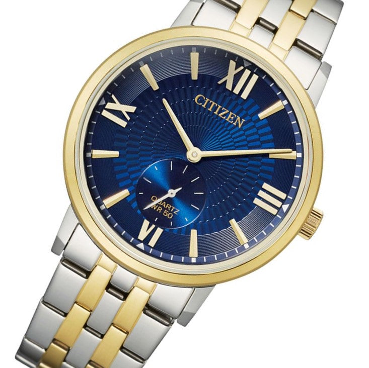 Citizen Two-Tone Stainless Steel Blue Dial Men's Watch - BE9176-76L