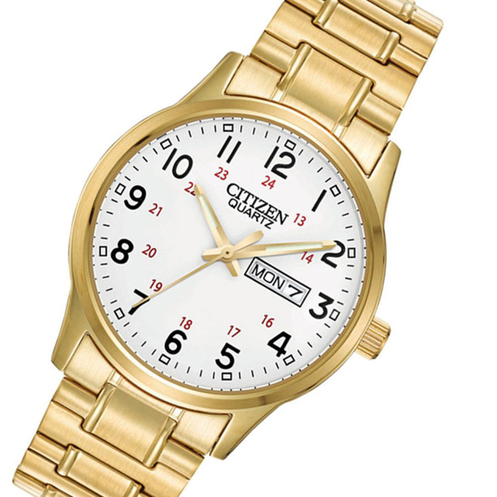 Citizen Gold Stainless Steel White Dial Men's Watch - BF0612-95A