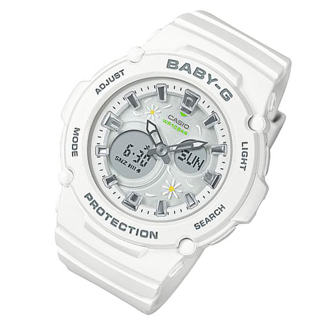 Casio BABY-G White Resin Band Analogue-Digital Women's Watch - BGA270FL-7A