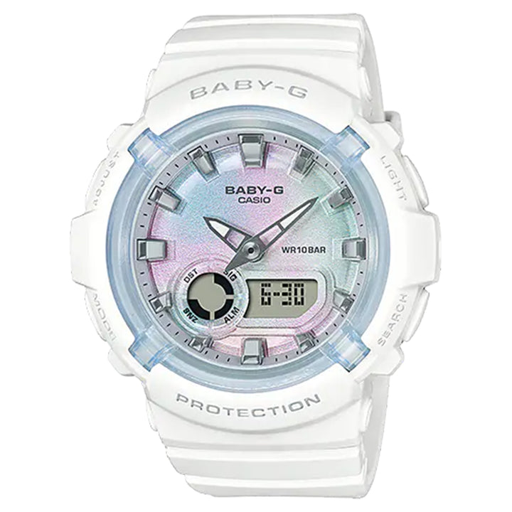 Casio BABY-G White Resin Band Multi-Colour Dial Analogue-Digital Watch - BGA280-7A