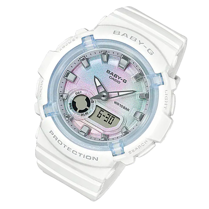 Casio BABY-G White Resin Band Multi-Colour Dial Analogue-Digital Watch - BGA280-7A