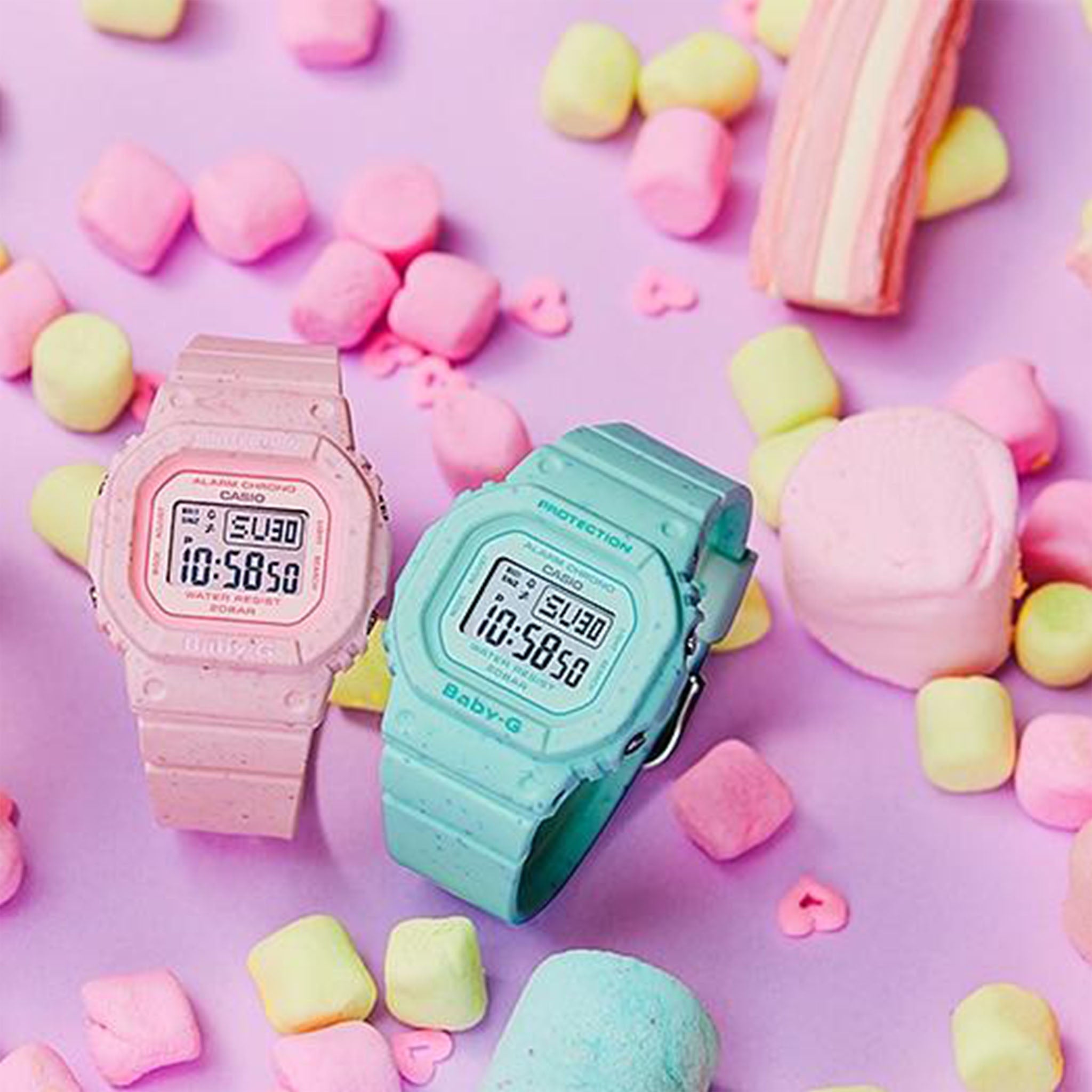 Casio BABY-G Mint Green Resin Band Digital Women's Watch - BGD560CR-2D