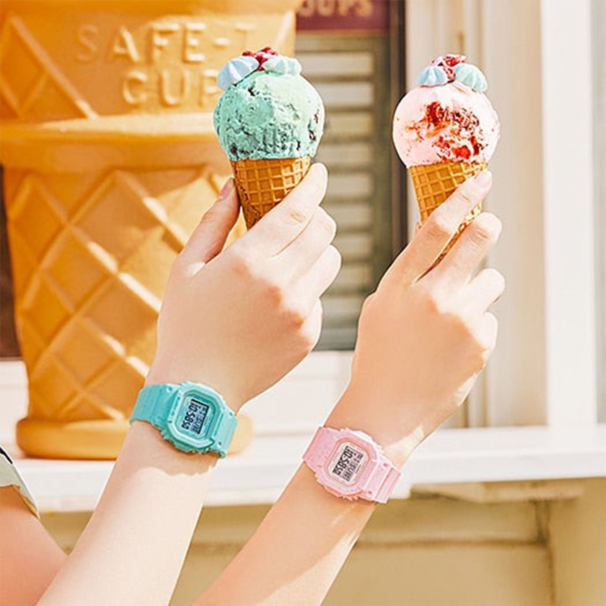 Casio BABY-G Strawberry Resin Band Digital Women's Watch - BGD560CR-4D