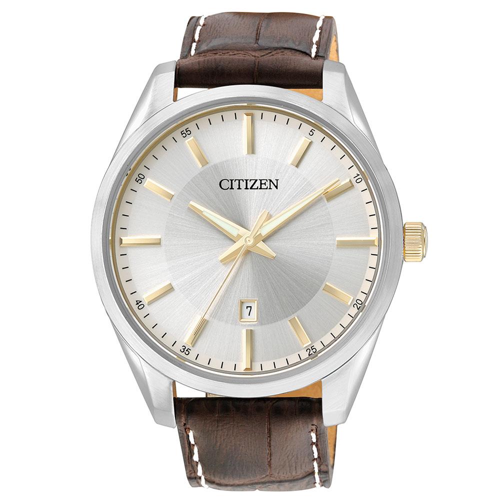 Citizen Gents White & Silver Stainless Steel Quartz Watch - BI1038-01A