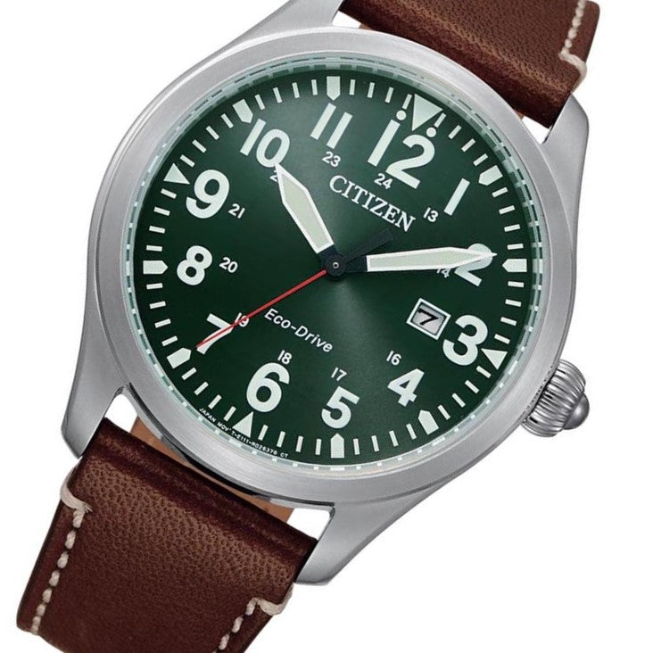Citizen Brown Leather Men's Solar Watch - BM6838-25X
