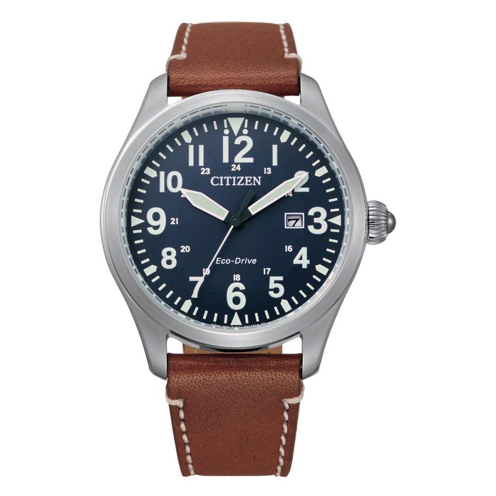 Citizen Brown Leather Men's Solar Watch - BM6838-33L