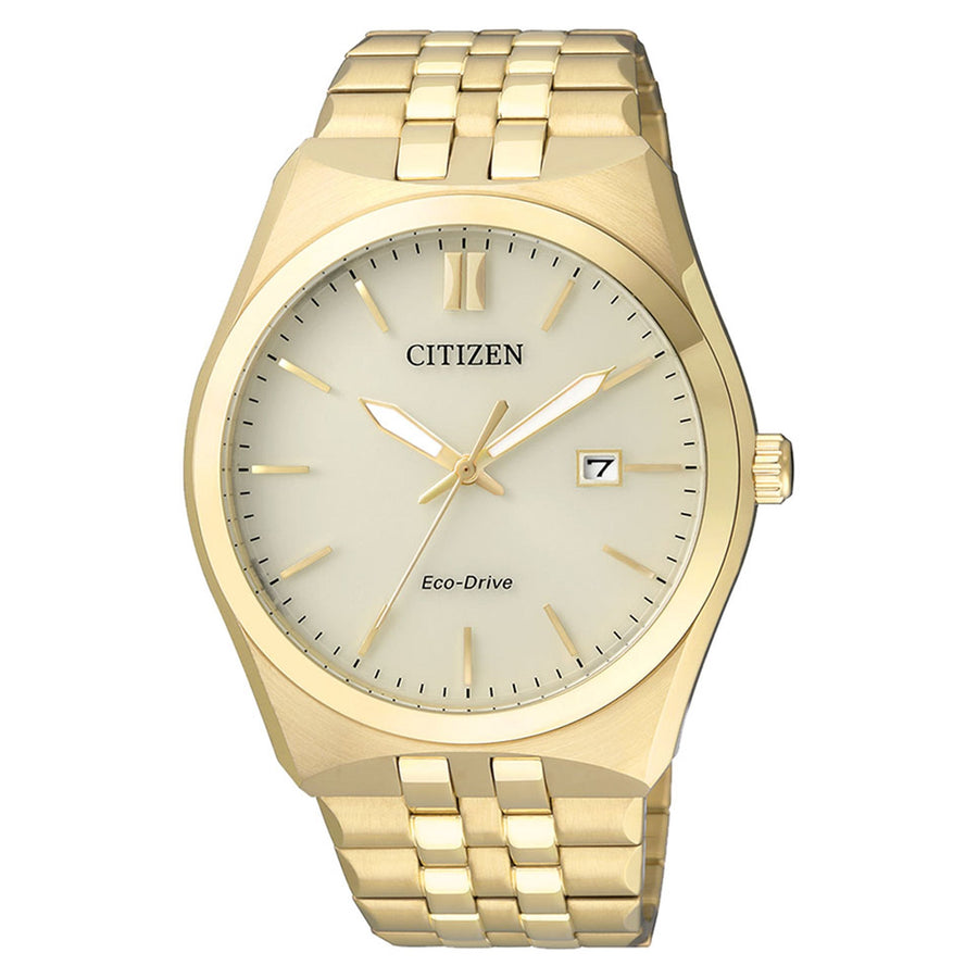 Citizen Eco-Drive Gold Steel Solar Men's Watch - BM7332-61P