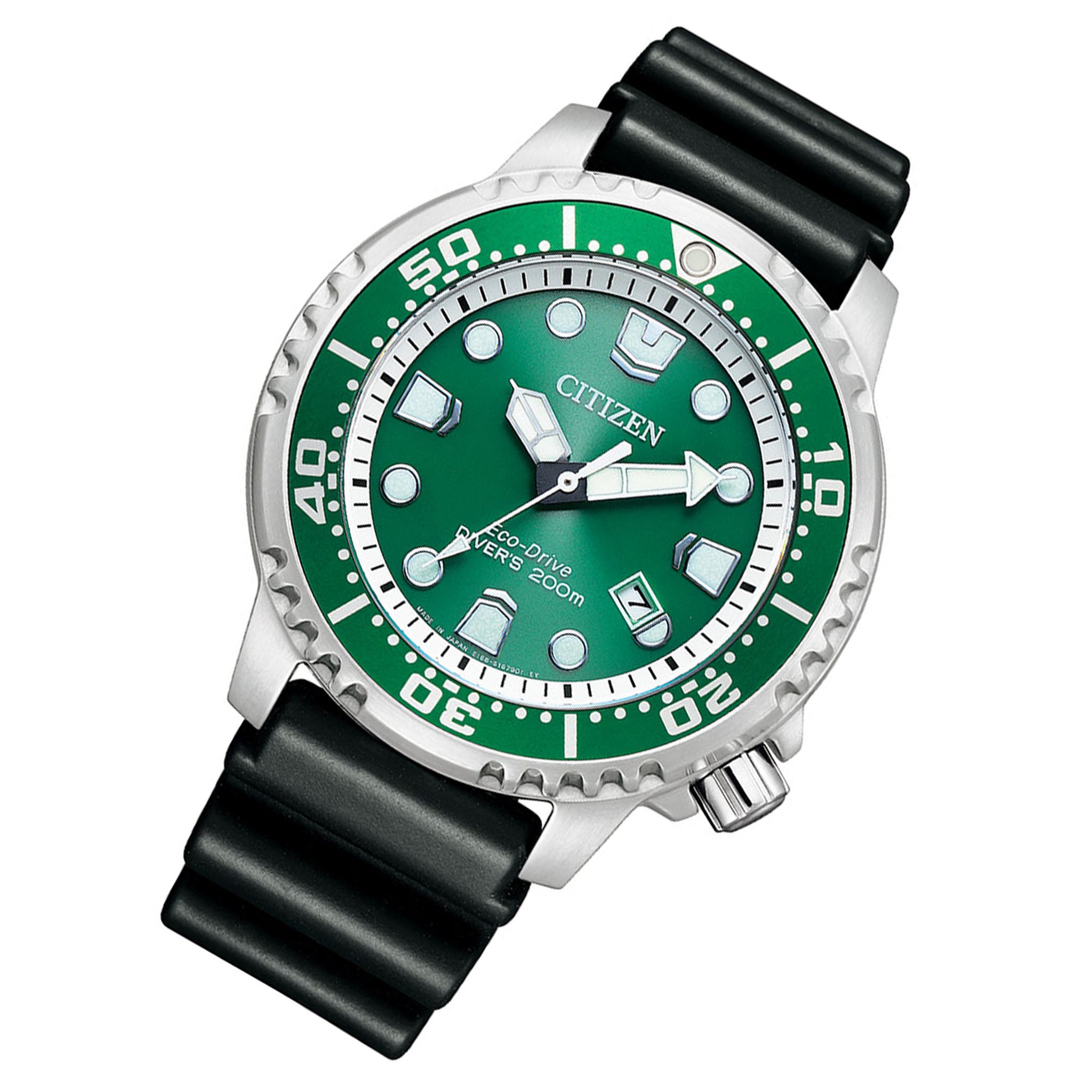 Citizen Promaster Marine Eco-Drive Green Dial Solar Men's Watch - BN0158-18X