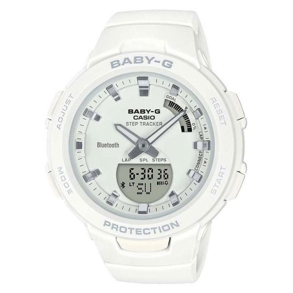 Casio BABY-G Bluetooth White Digital Sports Ladies Watch - BSAB100-7A