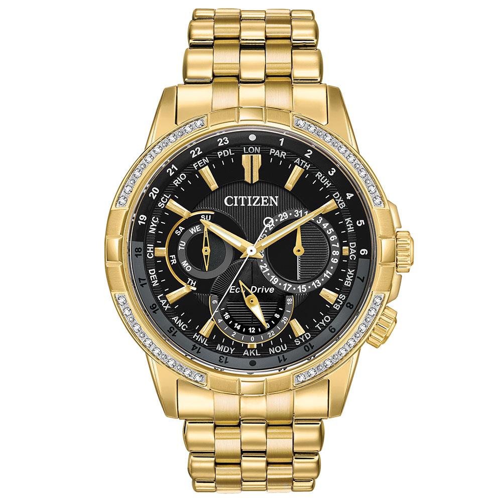 Citizen Gents World Time Eco-Drive Stainless Steel Watch - BU2082-56E