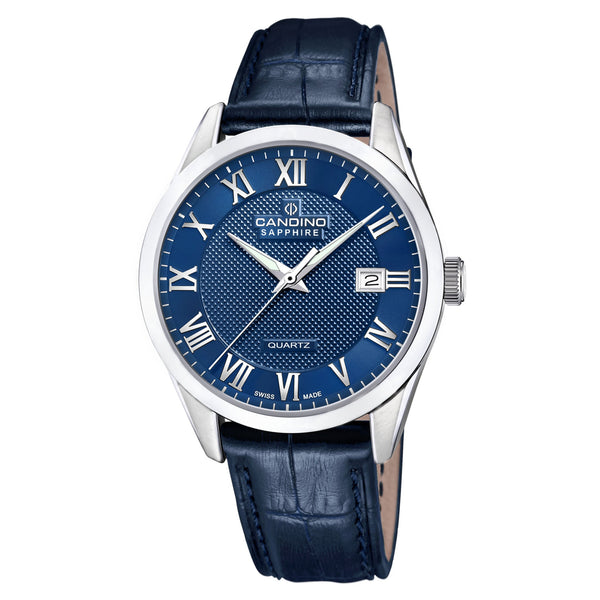 Montre Homme OUT OF ORDER Casanova Blue - Quartz Suisse - Acier Brossé, Cadran Bleu, Saphir