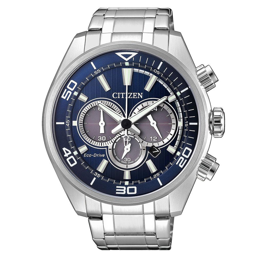 Citizen Gents Chronograph Eco-Drive Stainless Steel Watch - CA4330-81L