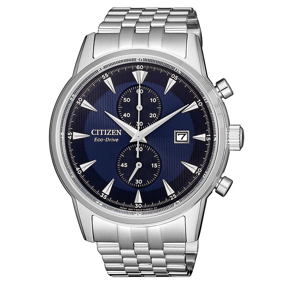 Citizen Gents Chronograph Eco-Drive Stainless Steel Men's Watch - CA70 ...