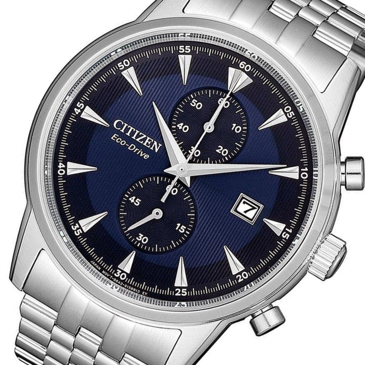 Citizen Gents Chronograph Eco-Drive Stainless Steel Men's Watch - CA7001-87L