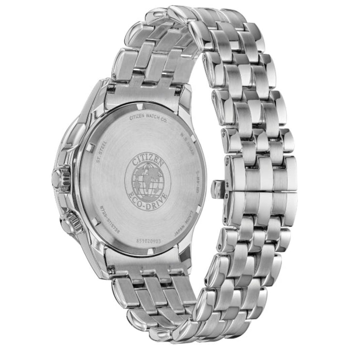 Citizen Gents World Time Eco-Drive Stainless Steel Diamond Men's Watch - BU2080-51H