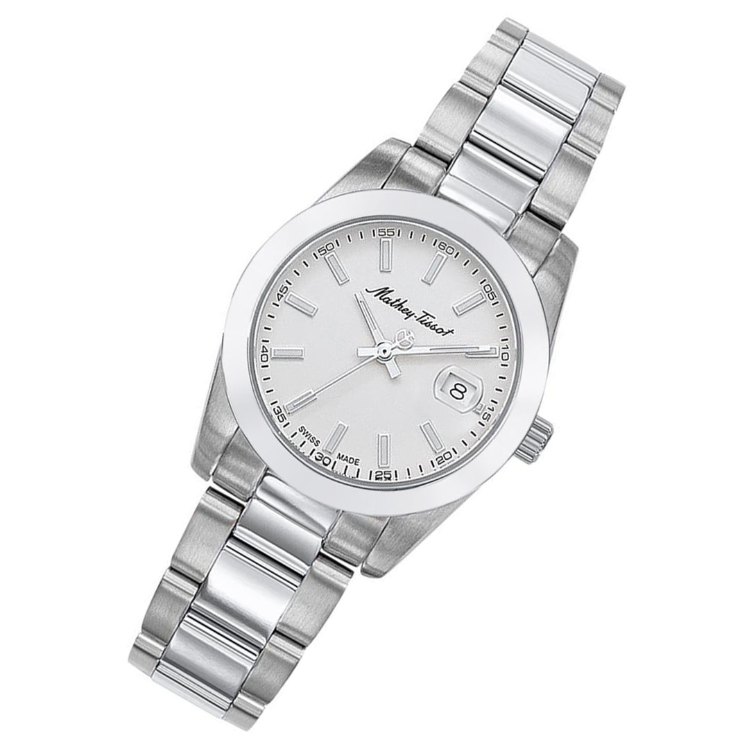 Mathey-Tissot Mathy I Stainless Steel White Dial Swiss Made Women's Watch - D450AI