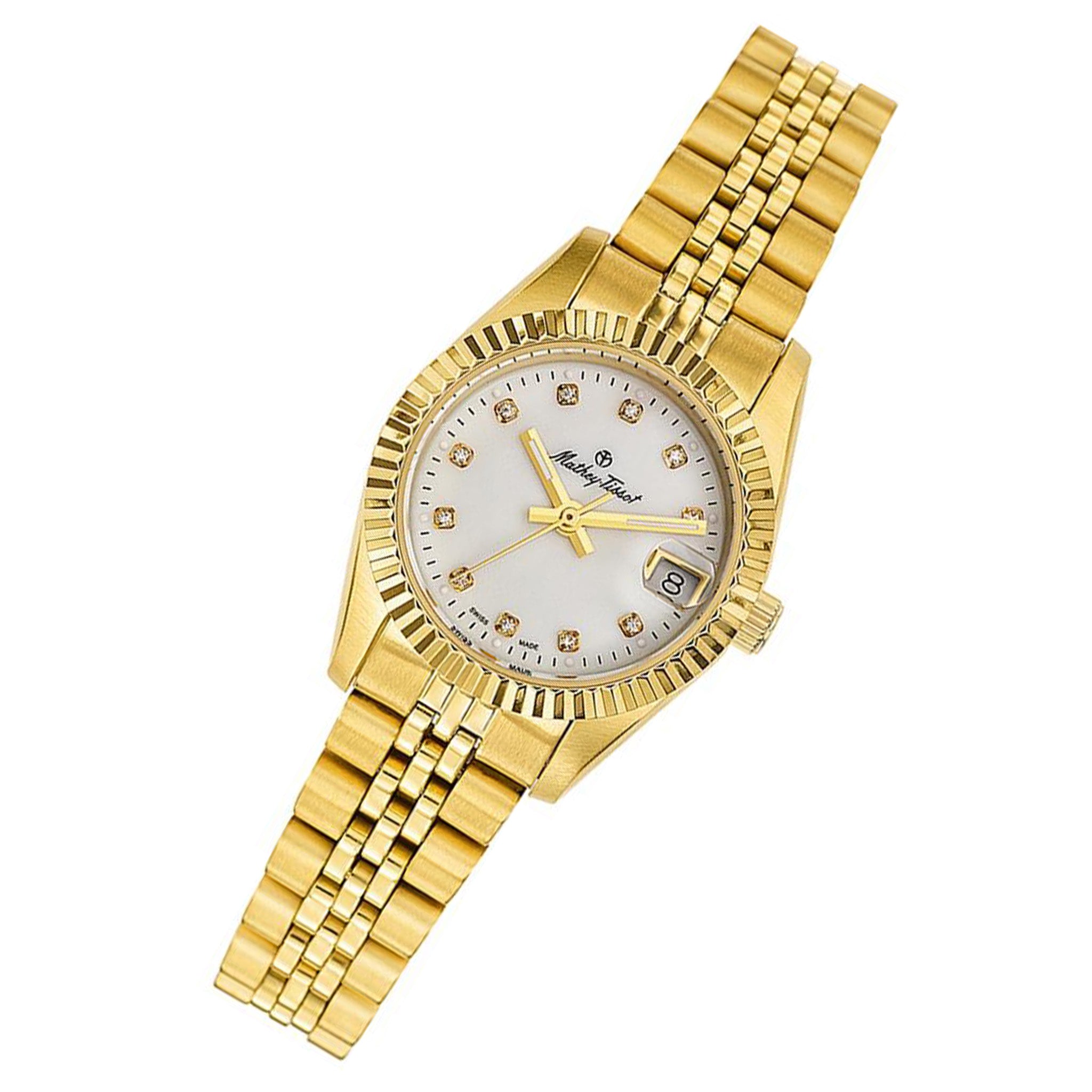 Mathey-Tissot Mathy II Stainless Steel White Dial Swiss Made Women's Watch - D710PI