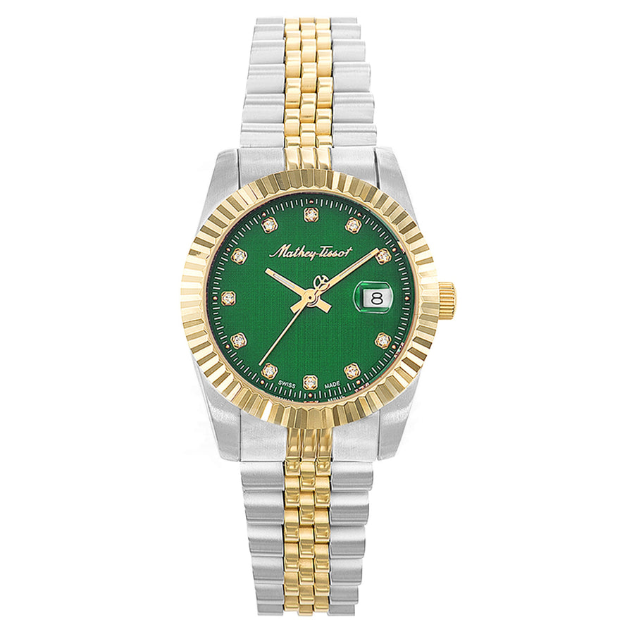 Mathey-Tissot Two-Tone Steel Green Dial Women's Watch - D810BV