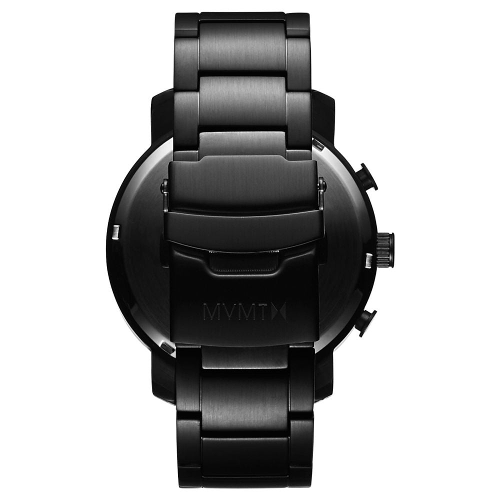 MVMT Black Steel Chronograph Men's Watch - DMC01BB