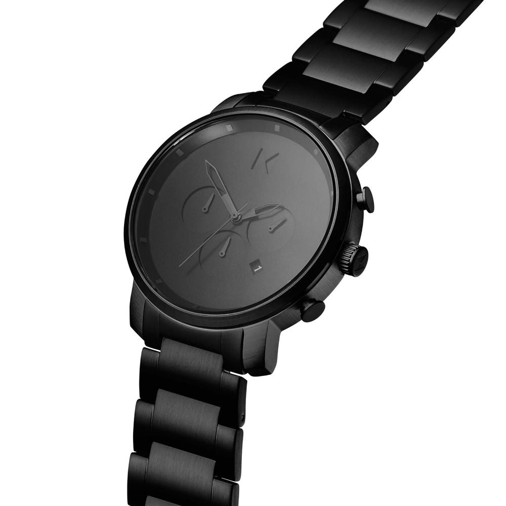 MVMT Black Steel Chronograph Men's Watch - DMC01BB