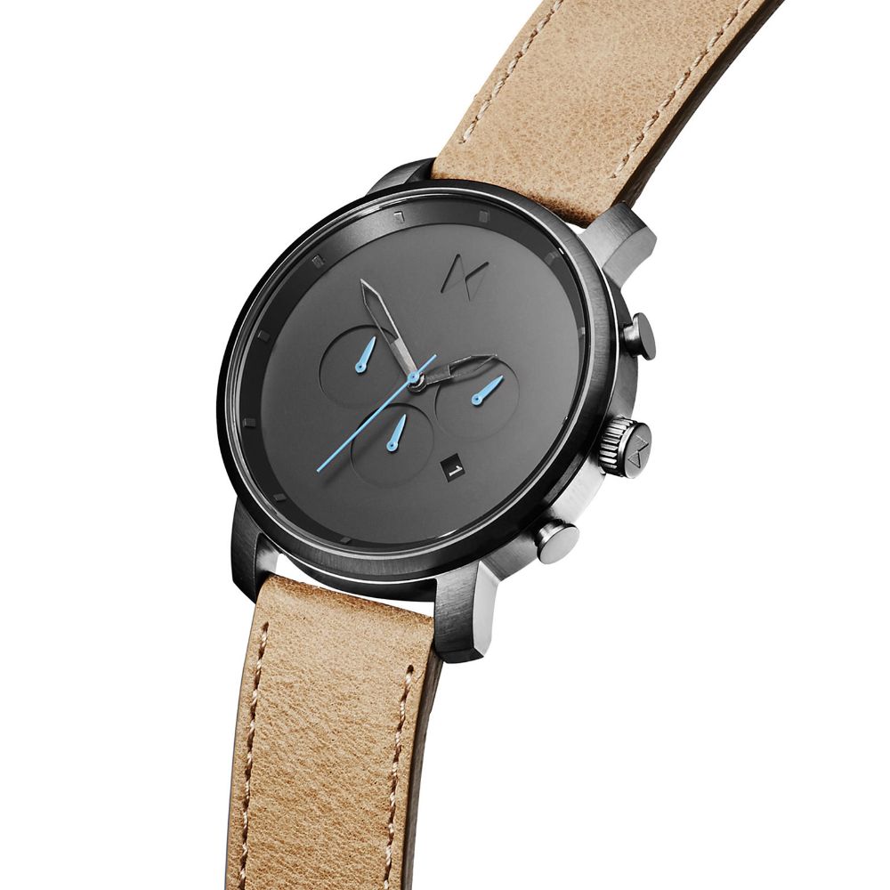MVMT Chrono Sandstone Leather Men's Watch - DMC01GML