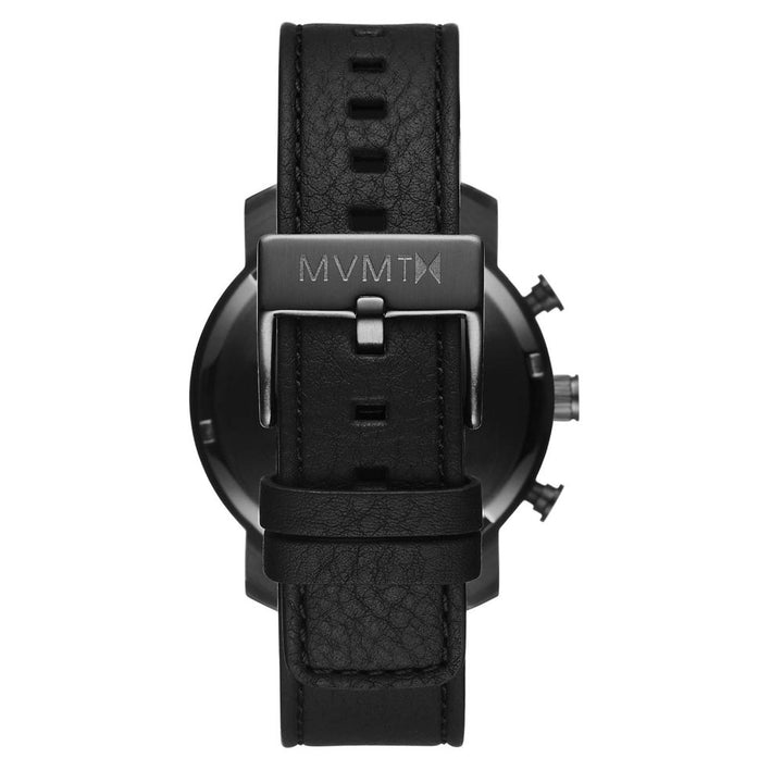 MVMT Chrono 40MM Black Leather Men's Watch - DMC02GUBL