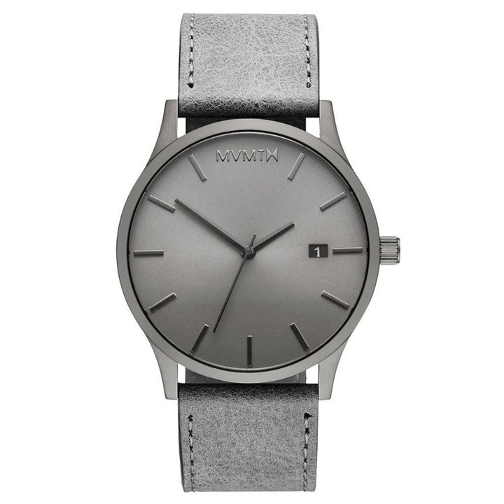 MVMT Classic Grey Leather Men's Watch - DMM01GRGR