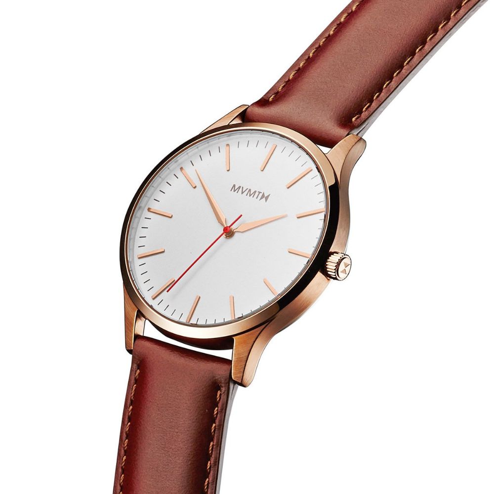 MVMT 40 Series Natural Leather Men's Slim Watch - DMT01WBR