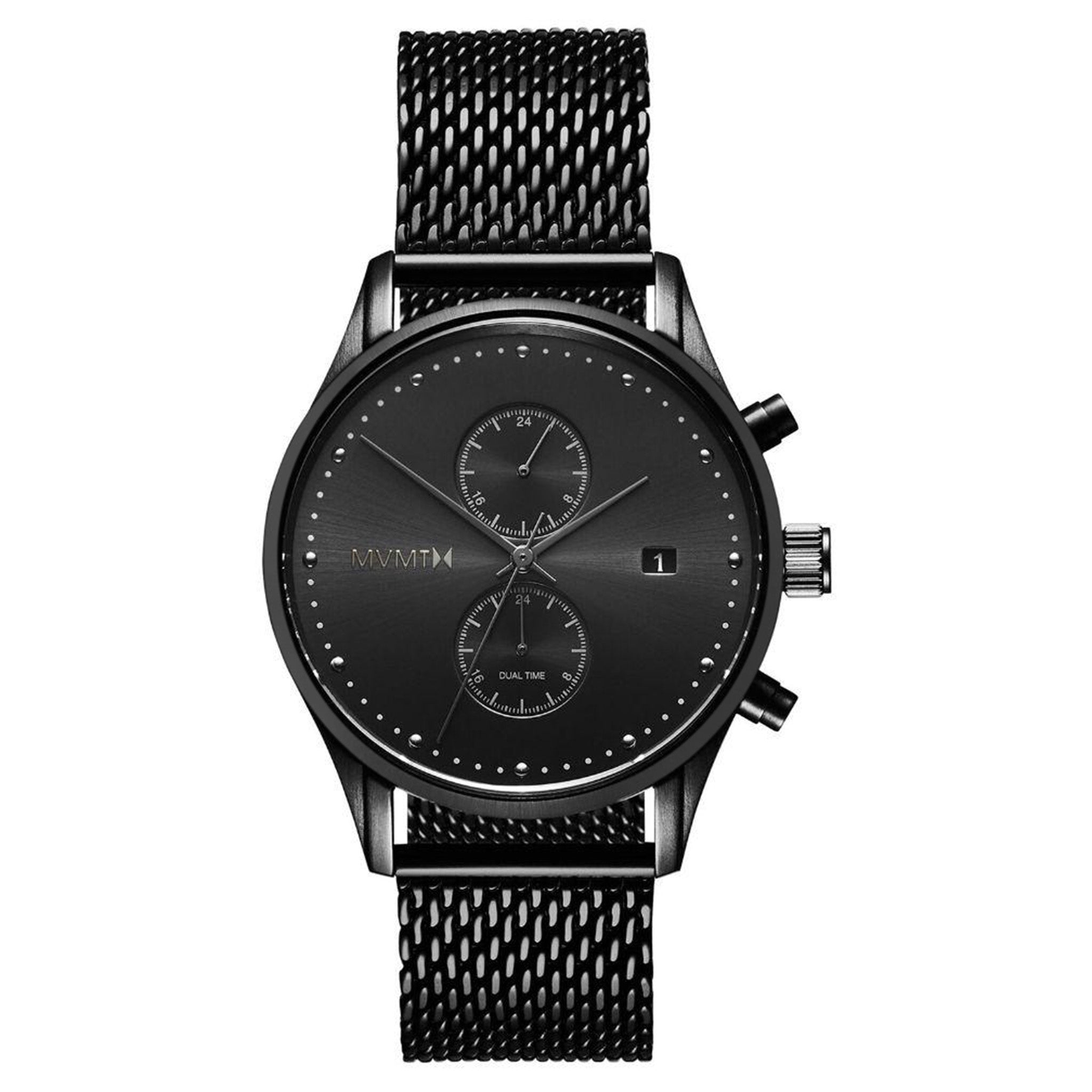 MVMT Voyager Black Steel Men's Multi-function Watch -DMV01BL2