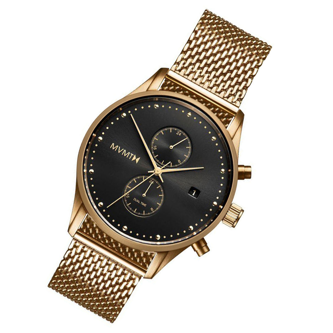 – Multi-function Men\'s Watch - Factory Mesh MVMT DMV01G2 Gold The Australia Voyager Watch