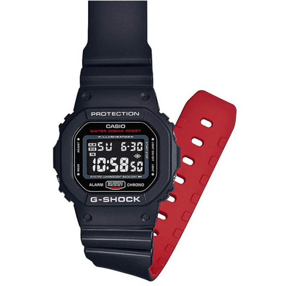 Casio G-SHOCK Black x Red  Heritage Series Men's Watch - DW5600HR-1A