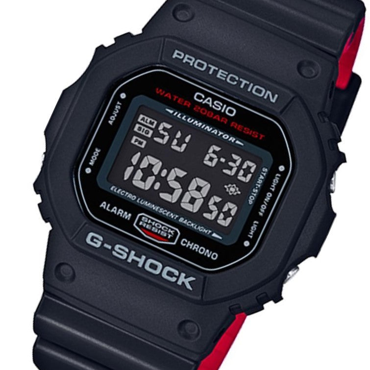 Casio G-SHOCK Black x Red  Heritage Series Men's Watch - DW5600HR-1A
