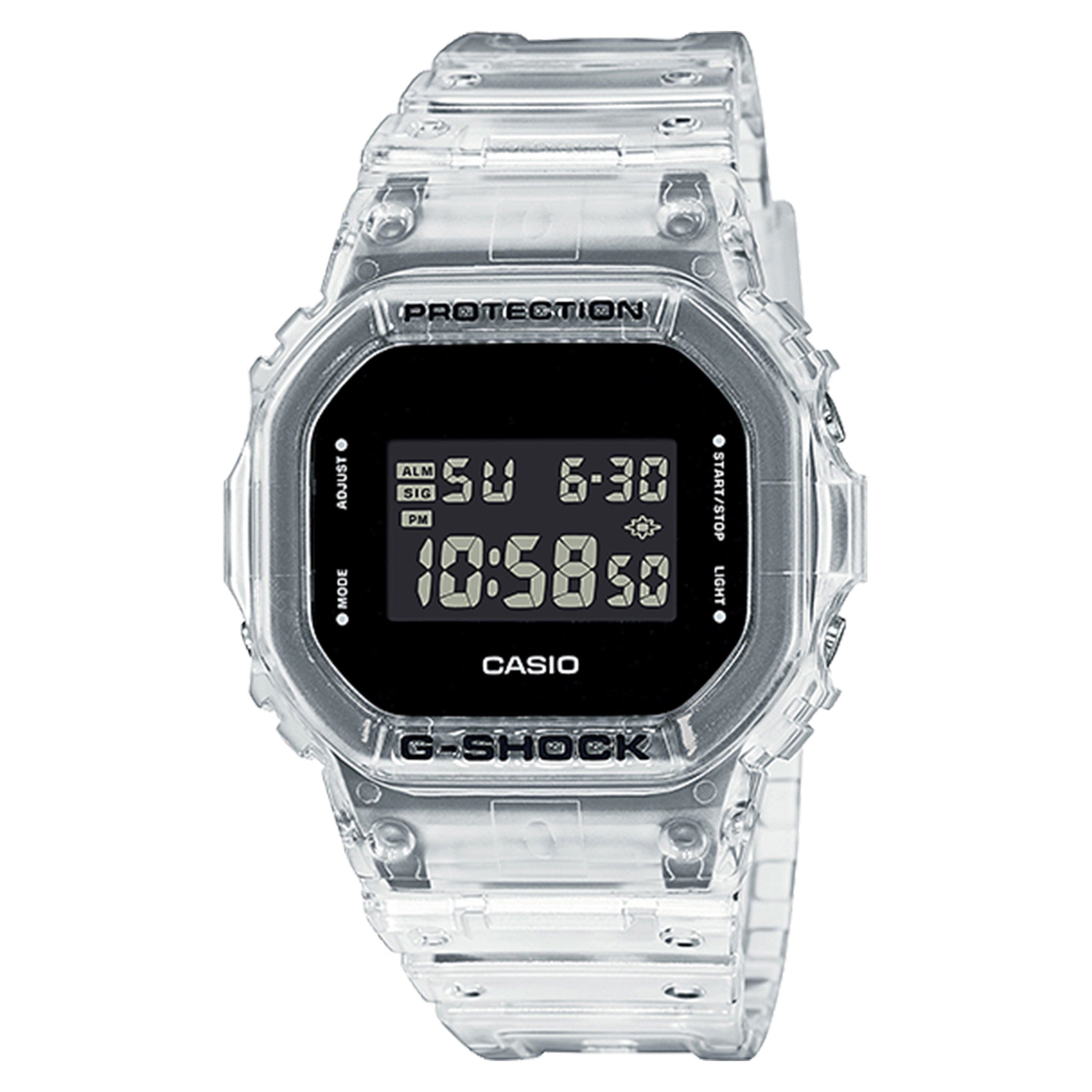 Casio G SHOCK Clear Resin Black Dial Digital Men s Watch DW5600SKE 7 The Watch Factory Australia