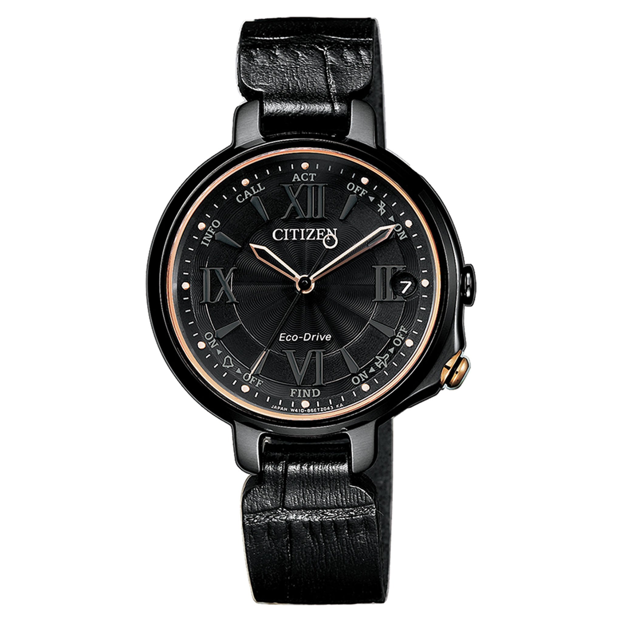 Citizen Black Leather Eco-Drive Women's Watch - EE4055-17E