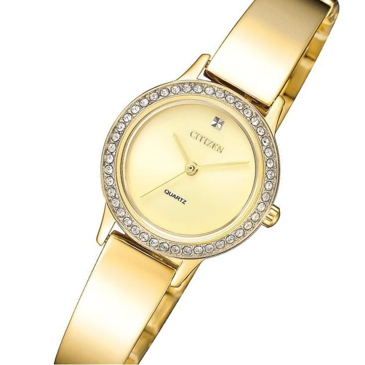 Citizen Ladies Gold Stainless Steel Quartz Watch - EJ6132-55P