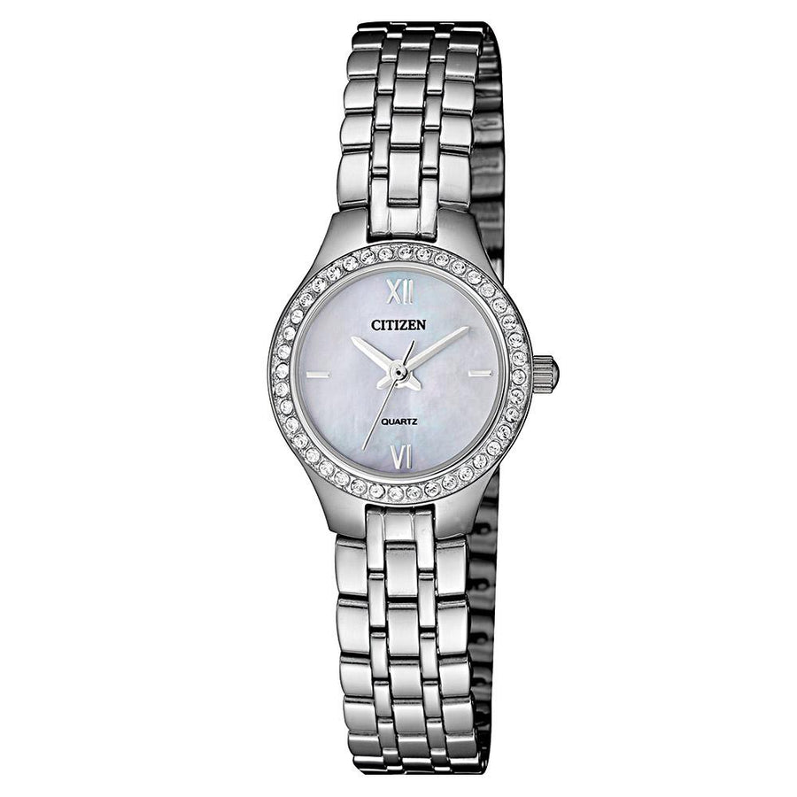 Citizen Ladies White & Silver Stainless Steel Quartz Watch - EJ6140-57D