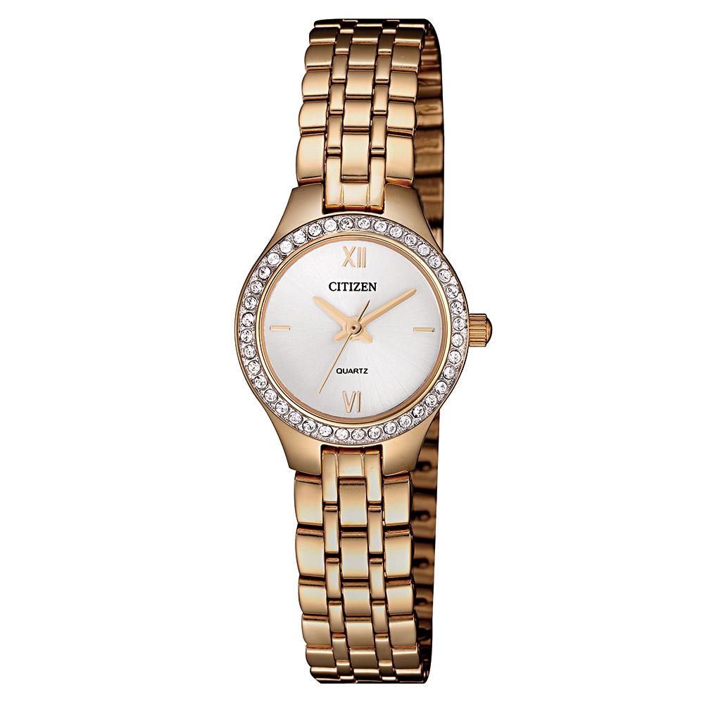 Citizen Ladies Rose Gold Stainless Steel Quartz Watch - EJ6143-59A