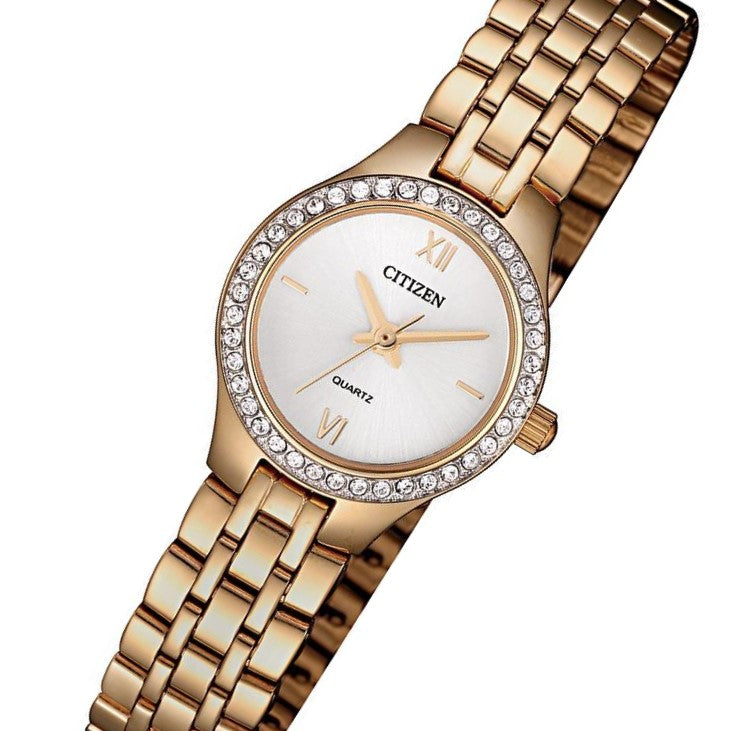 Citizen Ladies Rose Gold Stainless Steel Quartz Watch - EJ6143-59A