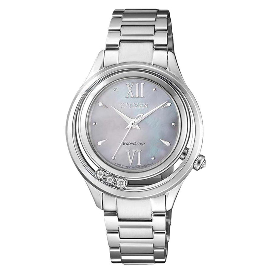 Citizen Diamond Stainless Steel Eco-Drive Women's Watch - EM0510-88D